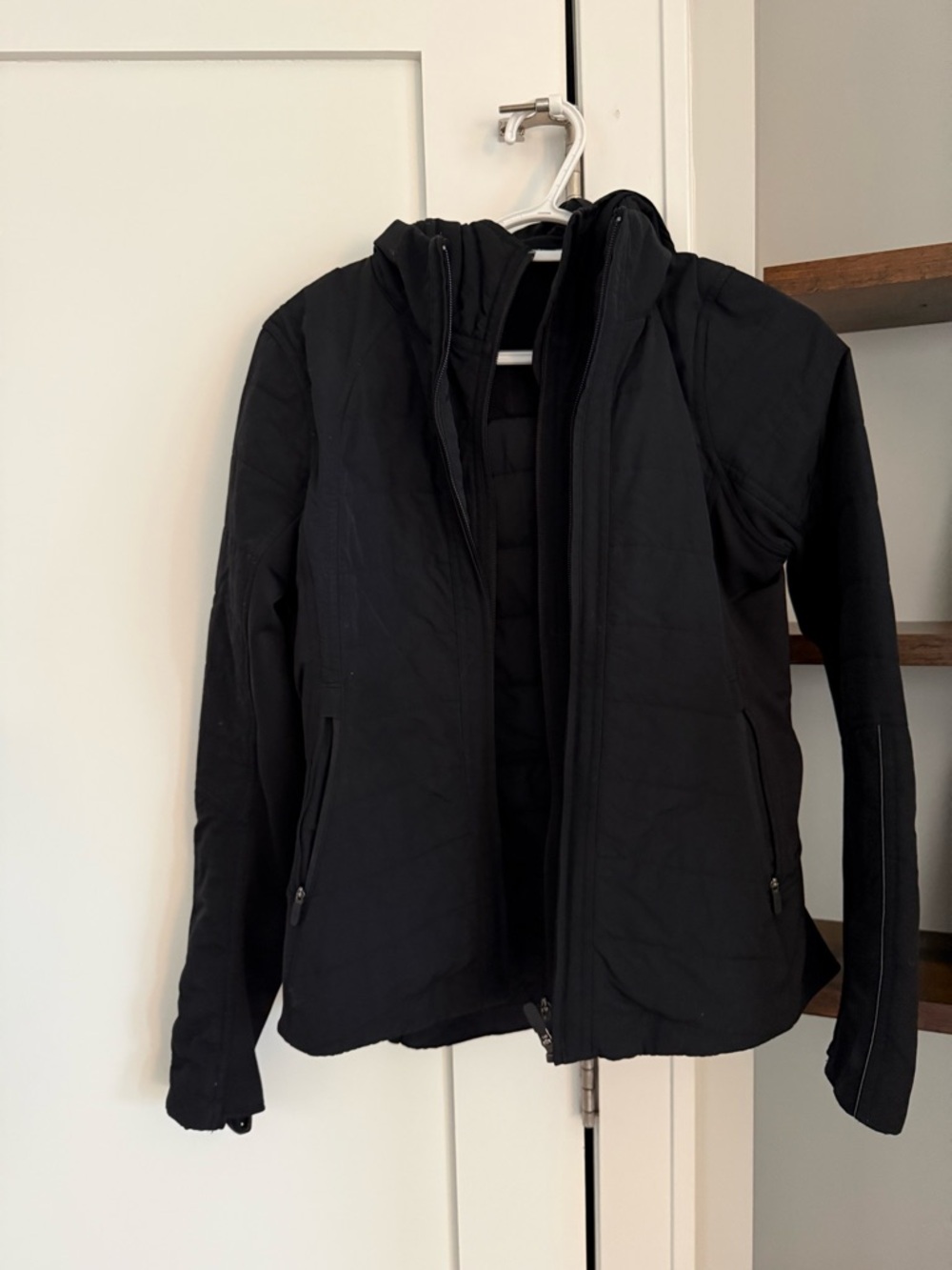 lululemon athletica Black Hooded Puffer Jacket